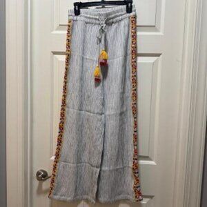 Anthropologie Laia Embroidered Boho Pants